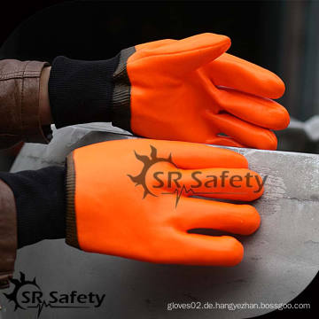 SRSAFETY chemische Sicherheit Arbeit PVC Handschuhe LOGO Anpassung Garn gestrickt Maschinen